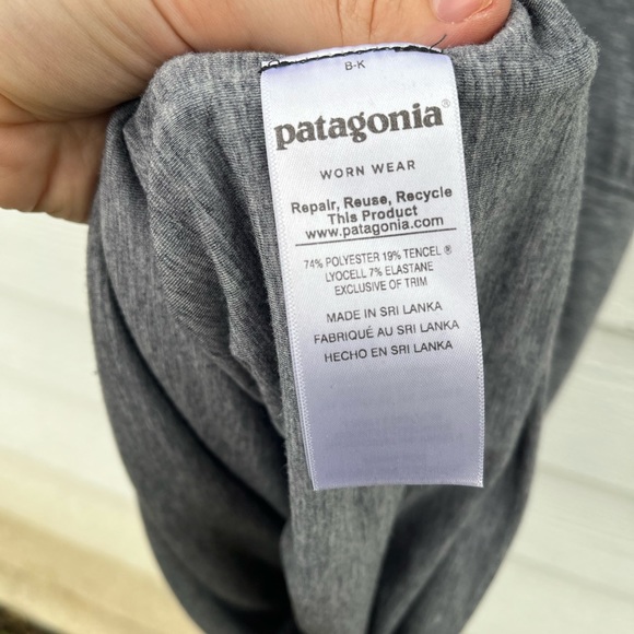 PATAGONIA Glorya Worn Wear Women's Slouchy Heather Gray Tee Shirt Dress Small - Picture 6 of 8